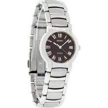 Seiko Vivace Ladies Brown Roman # Dial Stainless Steel Quartz Watch SXGG05