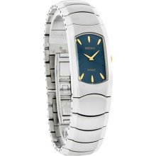 Seiko Vivance Ladies Two Tone Blue Dial Bangle Bracelet Watch SUJ225 New