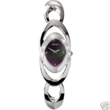 Seksy Black Mother Of Pearl Stones Watch 4282 + Pendant