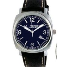 Selco Geneve Men`s Titan Watch W/ Leather Strap