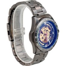 Sh Men's Wrist Watch With Tungsten Steel Band,hollow Mechanical Movement