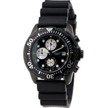 Shadow II Chrono Stainless Steel Dive Watch With Rubber Strap