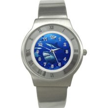 Shark Night Waters Stainless Steel Watch For Sport Men Wristwatch Fashion