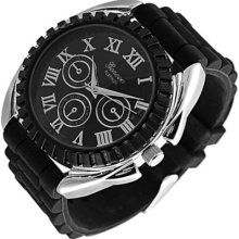 Silicone Strap Geneva Men's Watch Gs12sb