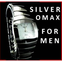 Silver Omax Gun-metal Mens ' Boys Wristwatch, 4 Years Battery Life - Hb0793p023