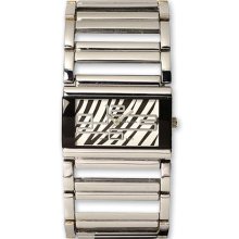 Simon Chang Ladiesip-Plated Zebra Pattern Dial 34X22Mm Watch XWA3437