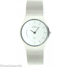 Skagen 233 Sss Analog Quartz 29mm Stainless Steel Ultra Slim Fast Shipping