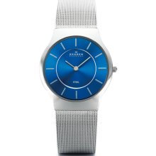 Skagen 233SSSN Steel Ultra Slim Dress Blue Dial Women's Watch