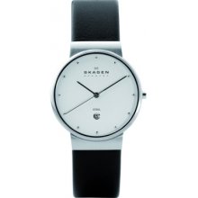 Skagen 355lslw Mens White Black Watch Rrp Â£109