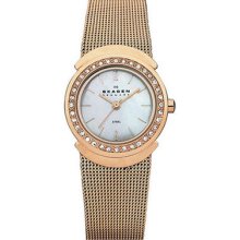 Skagen 622srr Women's Steel Metal Mesh Band Mop Dial Watch