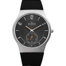 Skagen Denmark Mens Watch Black Silicone & Titanium #805XLTRB ...