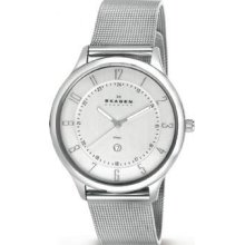 Skagen Men's Denmark Grey Dial Stainless Steel Mesh Bracelet Watch O820xlssc