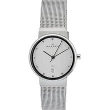 Skagen Men's O355sssc Quartz Silver Dial Stainless Steel Watch