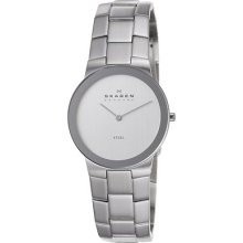 Skagen Unisex Silver Dial Stainless Steel Bracelet Watch O430lsx