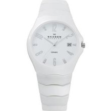 Skagen White Ceramic Women's Watch 815SWXC