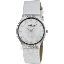 Skagen Women's White Crystal-accented Element Watch ...