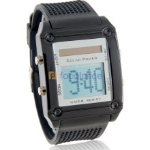 Skmei 1069 Water Resistant Dual-movement Unisex Digital Watch (Black)