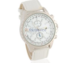 Skmei 6865 Stylish Water Resistant Analog Watch with Date (White)