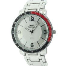 Slazenger Mens Silver Coloured Bezel Watch/official Stockist/ (rrpÂ£25)