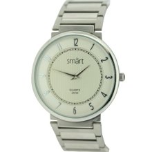 Smart Gents Watch With White Analogue Dial