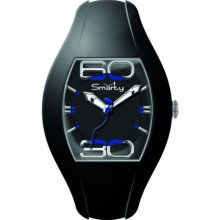 Smarty Xl Unisex Quartz Watch With Black Dial Analogue Display And Black Silicone Strap Sw050c