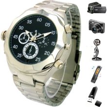 Solid 30 FPS Waterproof Watch Security Surveillance Spy Camera Video