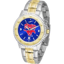 Southern Methodist (SMU) Mustangs Competitor AnoChrome Two Tone Watch