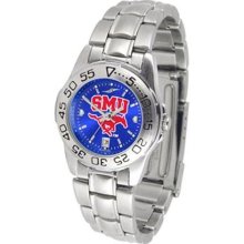 Southern Methodist University Mustangs Ladies Stainless Steel Dress Wa