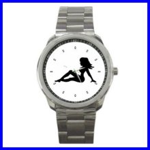 Sport Metal Watch MUDFLAP GIRL TV Sexy Men Boys Women (12464078)