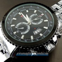 Sport Water Quartz Hours Date Hand Luxury Clock Men Steel Wrist Watch A186