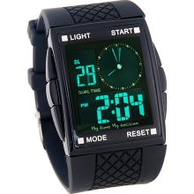 Square Dial Plastic Band Sports Watch