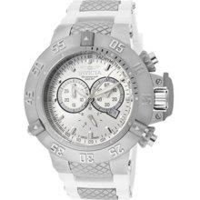 Stainless Steel Subaqua Noma III Diver Silver Dial Chronograph Rubber Strap