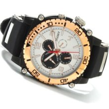 Stauer Men's Portus Quartz Stainless Steel Case Silicone Strap Watch