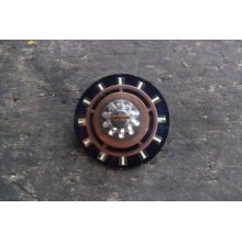 Steampunk Brooch - Metal Gear, Brass Washer, Locking Washers on Old Watch Face 1 3/8