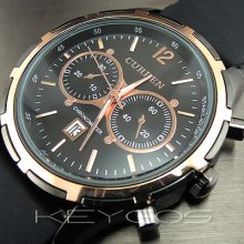 Steel Water Elegant Quartz Hours Hand Date Black Rubber Men Wrist Watch Wv099