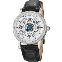 Stuhrling 150a2 Mens Special Reserve Soprano Auto Skeleton Black/white Watch