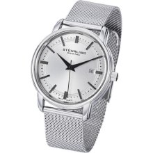 Stuhrling Original 453 33112 Ascot Monmouth Swiss Quartz Date Mens Mesh Watch