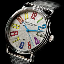 Stuhrling Original Swiss Palette - Stainless w/Silver Dial