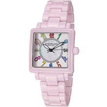 Stuhrling Original Watches Women's Lumina Pink Dial Pink Ceramic Pink