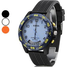 Style Unisex's Multi-Functional Silicone Automatic Analog-Digital Wrist Watch (Assorted Colors)