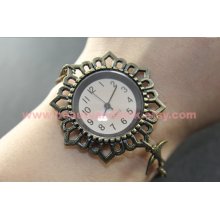 sunflower quartz pocket watch ---working pocket watch wrist watch, antique style and swallow charm