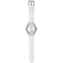 Swatch Men's Stainless Steel Watch (Swatch Men's Steel White Leather Strap Date Watch)