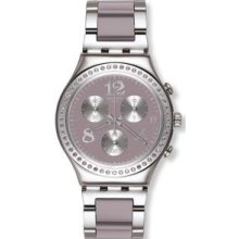 Swatch Secret Thought Beige Mauve Ladies Watch YCS562G