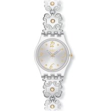 Swatch Women's Lk294g Quartz Stainless Steel Silver Dial Watch