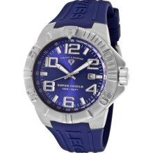 Swiss Legend Men's Super Shield Blue Dial Blue Silicone