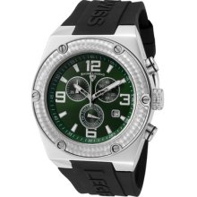 Swiss Legend Men's Throttle Chronograph Green Dial Black Silicone