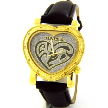 Swiss Master SWM017 Heart Shaped Gold-tone Case Diamond Ladies Watch