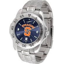 Syracuse Orangemen Sport Steel Band Ano-Chrome Men's Watch