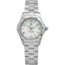 Tag Heuer Aquaracer Women's Swiss Quartz Round Mother-of-Pearl Dial Bracelet Watch