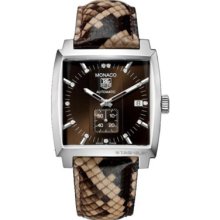 Tag Heuer Monaco Brown Python Steel Men's Watch WW2115.FC6217